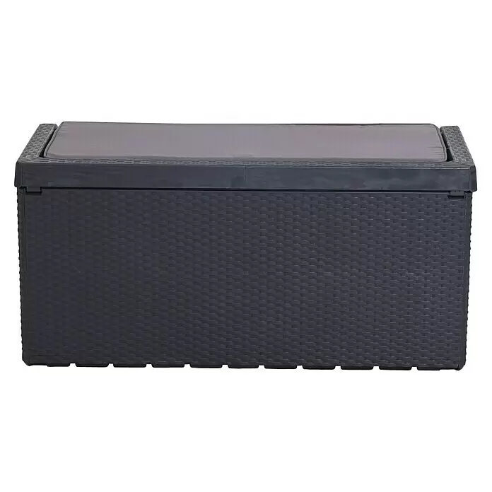 Toomax Gartenbox Portonovo - 124 x 55 x 59 cm, Kunststoff, Anthrazit, Behältervolumen: 350 l - Rückansicht