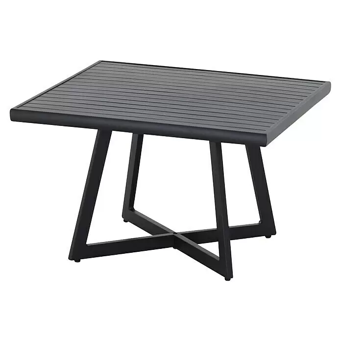 Siena Garden Garten-Beistelltisch AlexisL x B x H: 70 x 70 x 45 cm, Anthrazit matt, Aluminium, Pulverbeschichtet