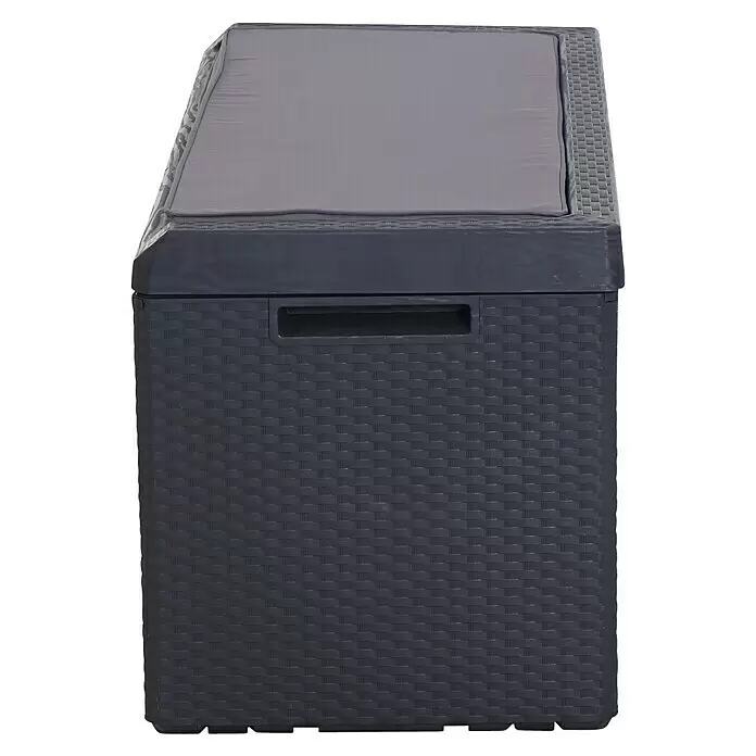 Toomax Gartenbox Portonovo - 124 x 55 x 59 cm, Kunststoff, Anthrazit, Behältervolumen: 350 l - Rechte Seitenansicht