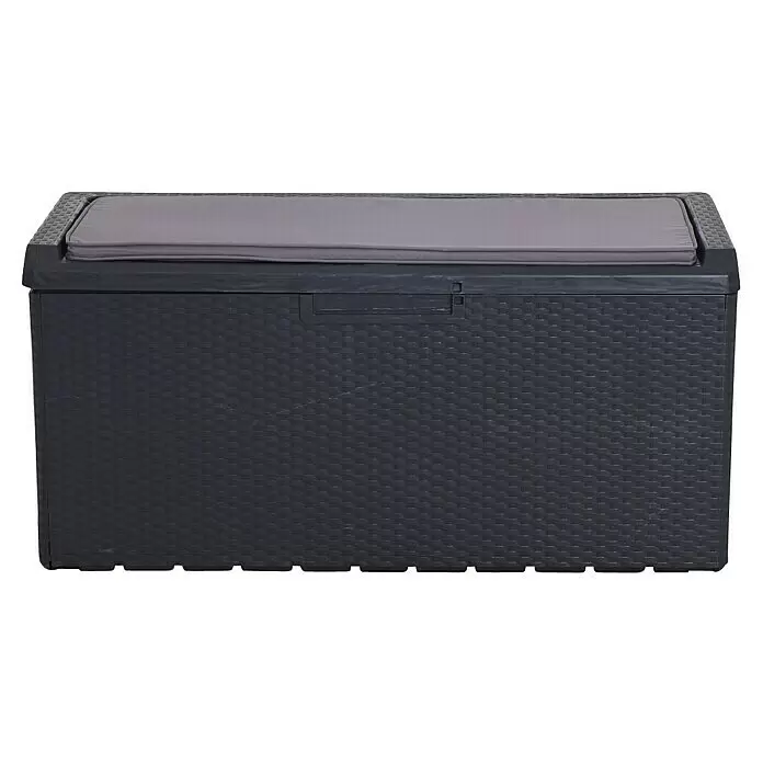 Toomax Gartenbox Portonovo124 x 55 x 59 cm, Kunststoff, Anthrazit, Behältervolumen: 350 l