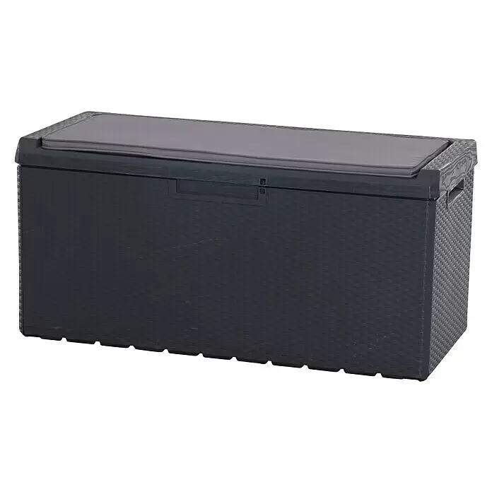 Toomax Gartenbox Portonovo124 x 55 x 59 cm, Kunststoff, Anthrazit, Behältervolumen: 350 l