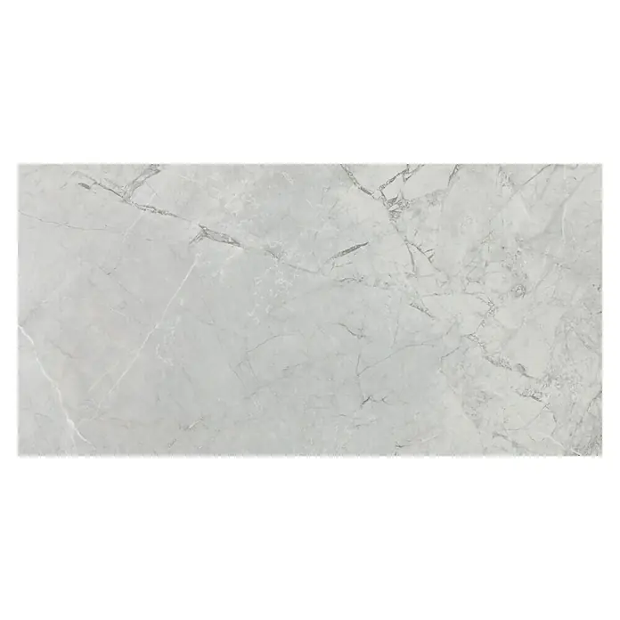 Pavimento porcelánico Gales - 60 x 120 cm, Gris, Rectificado - Elegante patrón de baldosas de mármol en suaves tonos grises, perfecto para interiores modernos y acentos elegantes.