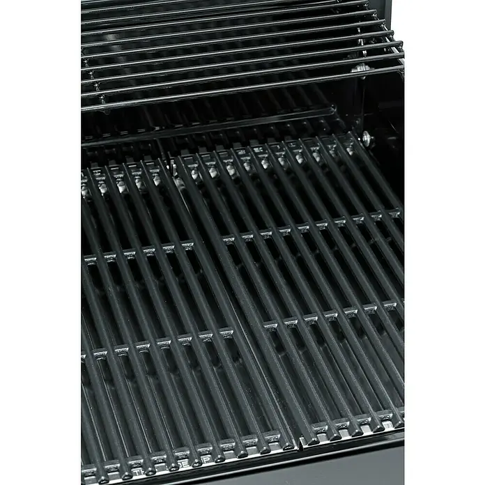 Char-Broil Gasgrill Professional Pro S2 - Anzahl Brenner: 2 - Nahaufnahme des Grills mit Grillrosten und Warmhalterost, ideal zum Grillen von Fleisch und Gemüse.