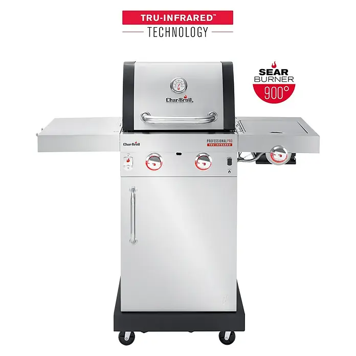 Char-Broil Gasgrill Professional Pro S2 - Anzahl Brenner: 2 - Hier ist ein professioneller TRU-Infrared™ Gasgrill von Char-Broil mit Sear Burner, der mit bis zu 900°C betrieben werden kann.