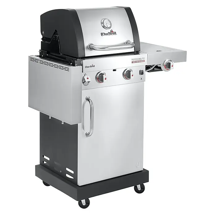 Char-Broil Gasgrill Professional Pro S2 - Anzahl Brenner: 2 - Abbildung eines Char-Broil Professional PRO Gasgrills mit Edelstahlfinish, der die hochwertige Bauweise und das funktionale Design hervorhebt.