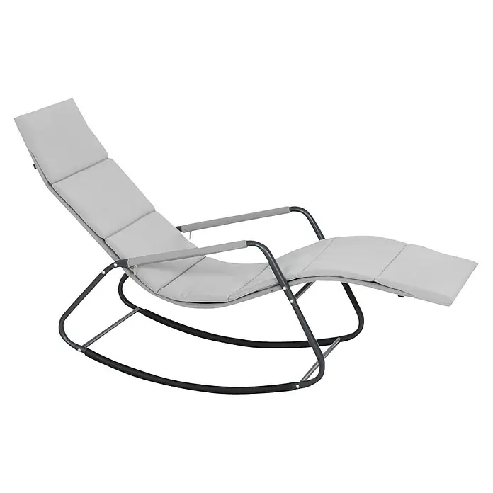 Siena Garden Garten-Schaukelliege AlianoHellgrau, L x B x H: 143 x 57 x 84 cm, Stahl, Pulverbeschichtet