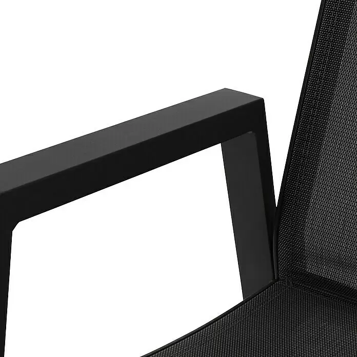 Siena Garden Stapelstuhl Savona - Aluminium, Stapelbar, Anthrazit, B x T x H: 57,5 x 64 x 112,5 cm - Detailaufnahme