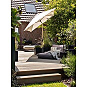 Doppler Alu Wood Marktschirm Ultra (Natur, Bespannungsmaß (L x B): 300 x 200 cm) | BAUHAUS