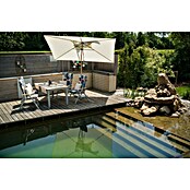 Doppler Alu Wood Marktschirm Ultra (Natur, Bespannungsmaß (L x B): 300 x 200 cm) | BAUHAUS