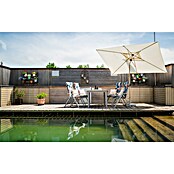 Doppler Alu Wood Marktschirm Ultra (Natur, Bespannungsmaß (L x B): 300 x 200 cm) | BAUHAUS