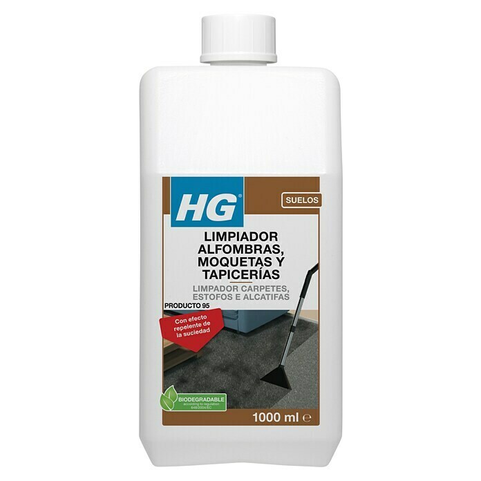 HG Limpiador de alfombras moquetas y tapicerías (1 l, Botella)