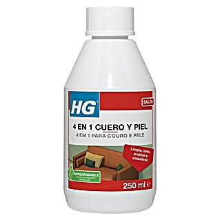 HG Limpiador para la piel y cuero 4 en 1 (250 ml, Botella)