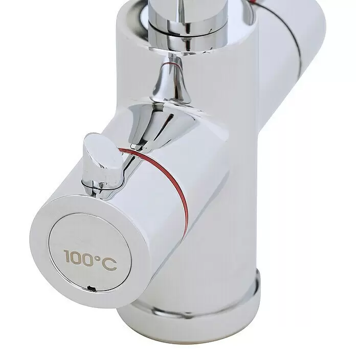 Thermoflow Untertischspeicher und Armatur 100 R - 5 l, 2.200 W, Temperaturbereich: 35 °C - 100 °C, Armatur rund - Detailaufnahme