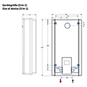 Thermoflow Durchlauferhitzer Elex 3 in 1 (18/21/24 kW, 7/8,2/9,3 l/min bei 35 °C, Elektronisch)