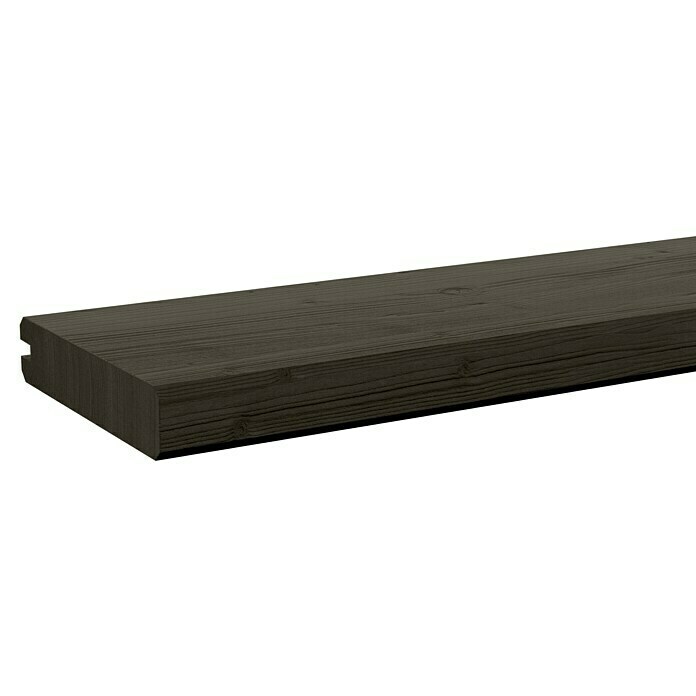 Eindprofiel plank Grenen (180 x 13,5 x 2,8 cm, Gespoten, Zwart) | BAUHAUS