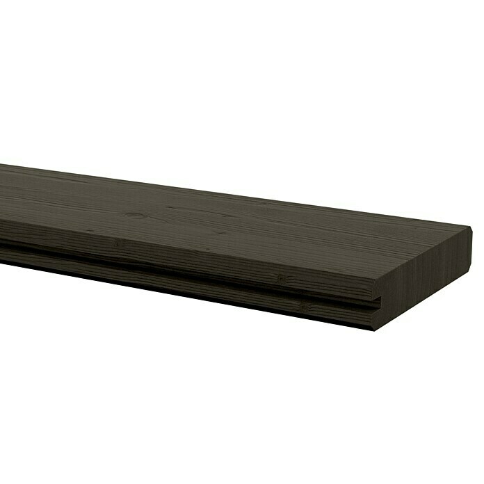 Eindprofiel plank Grenen (180 x 13,5 x 2,8 cm, Gespoten, Zwart) | BAUHAUS