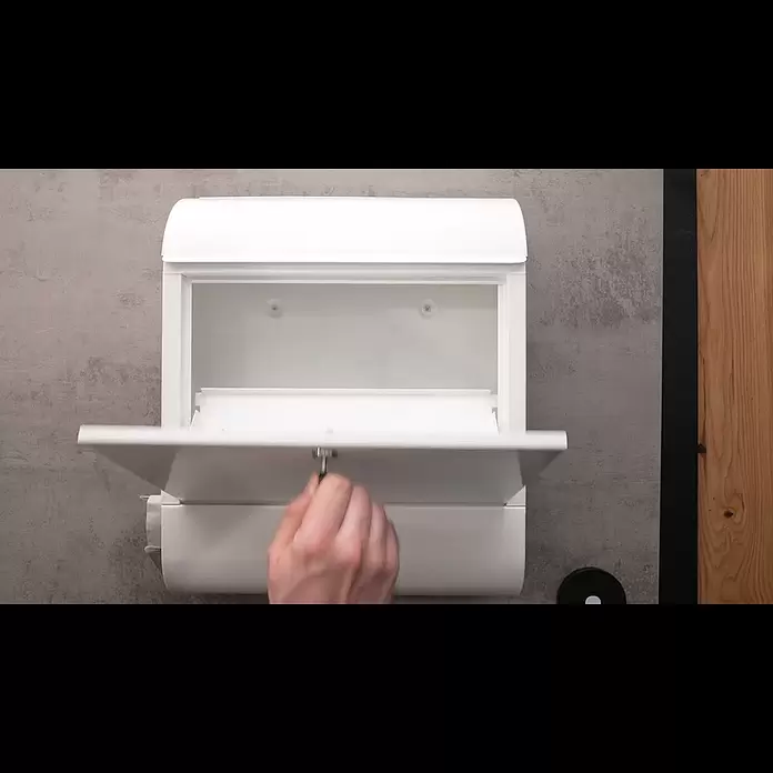 Burg-Wächter Wandbriefkasten Scandic - L x B x H: 12,5 x 38 x 46 cm, Weiß, Stahl, Zeitungsfach - Burg-Wächter Briefkasten-Set Scandic