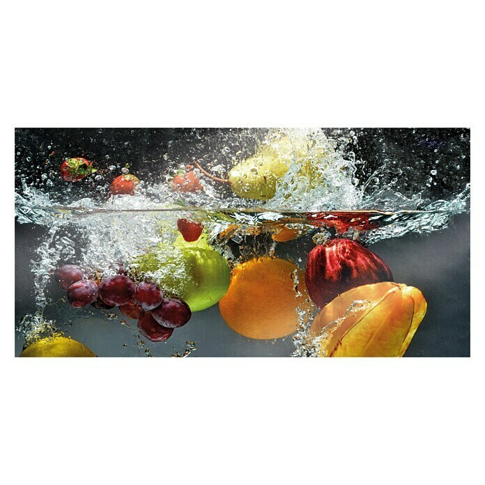 CUCINE KüchenrückwandFruit Splash, 80 x 40 cm, Stärke: 6 mm, Einscheibensicherheitsglas (ESG) Front View