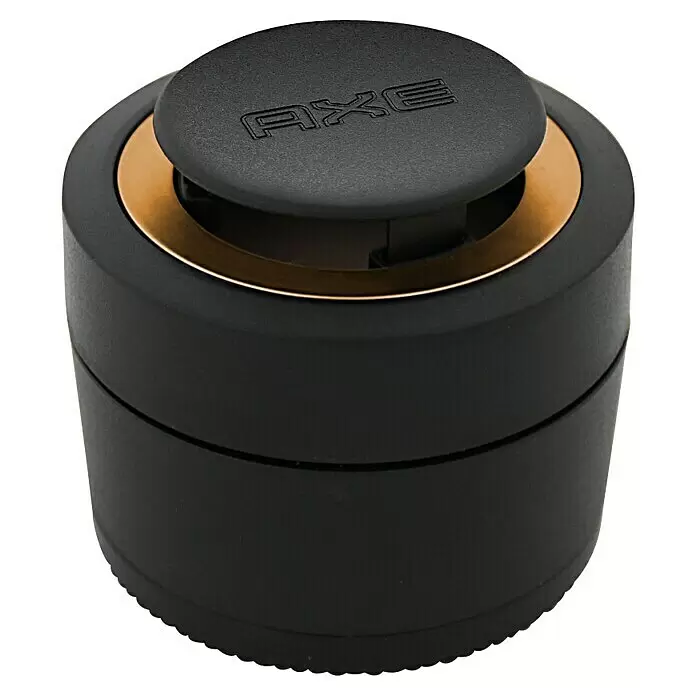 Axe Ambientador de coche Gel - Dark Temptation - Ambientador de coche AXE negro con anillo de bronce y logo grabado.
