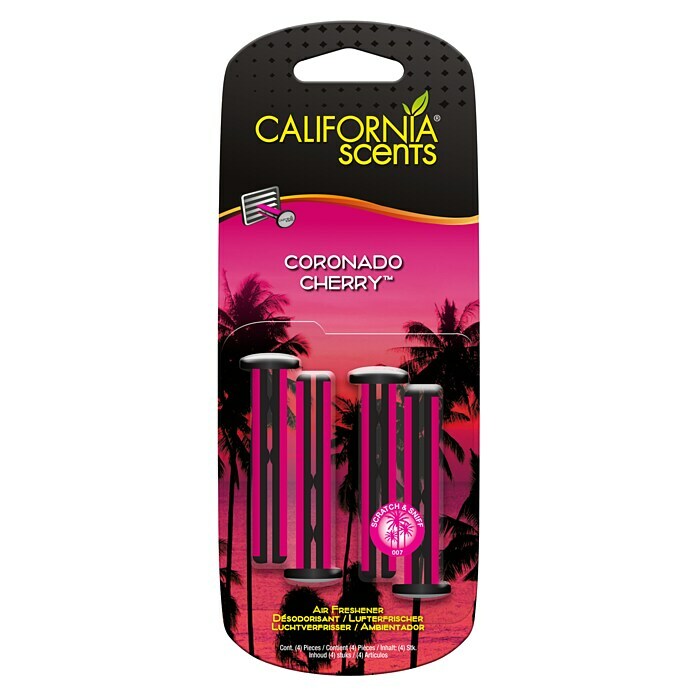 California Scents Autoduft Vent Sticks (Coronado Cherry, 60 Tage, 4 Stk.)