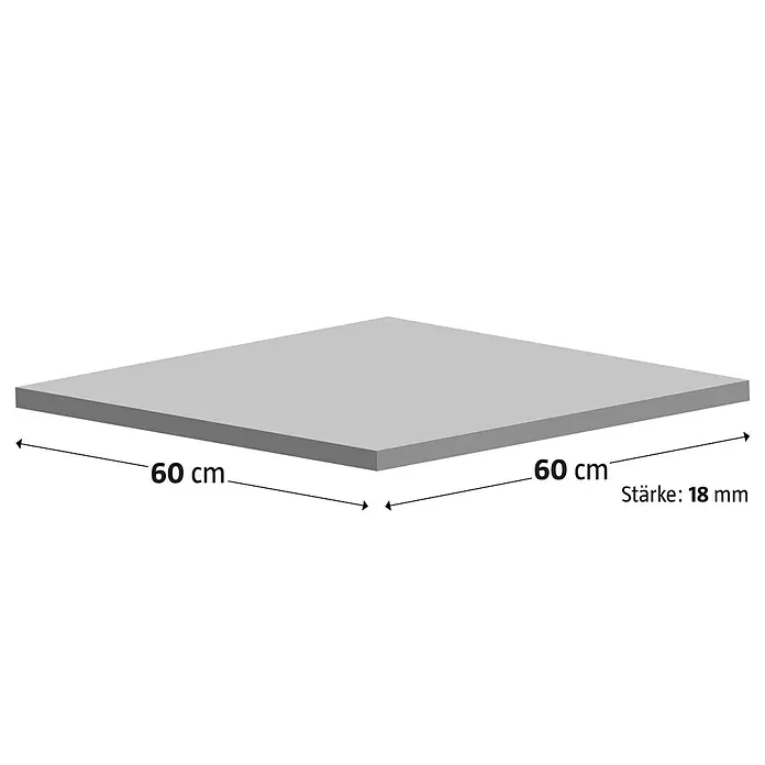 Terrassenfliese Click and Go Griechisch Quarzit - 60 x 60 cm, Anthrazit, Matt - Produktdarstellung: Quadratische Platte mit 60 cm Kantenlänge und 18 mm Stärke. Ideal für vielfältige Anwendungen im Innenausbau.