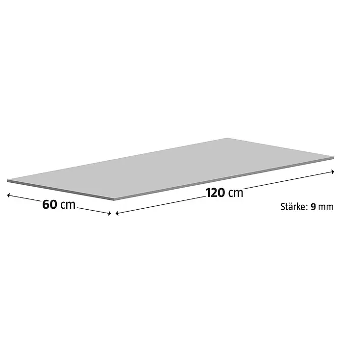 Atlas Concorde Solution Regent Feinsteinzeugfliese Silver - 60 x 120 cm, Silbergrau, Matt - Produktbild einer Platte mit den Maßen 60 cm x 120 cm und einer Stärke von 9 mm zur Produktinformation.