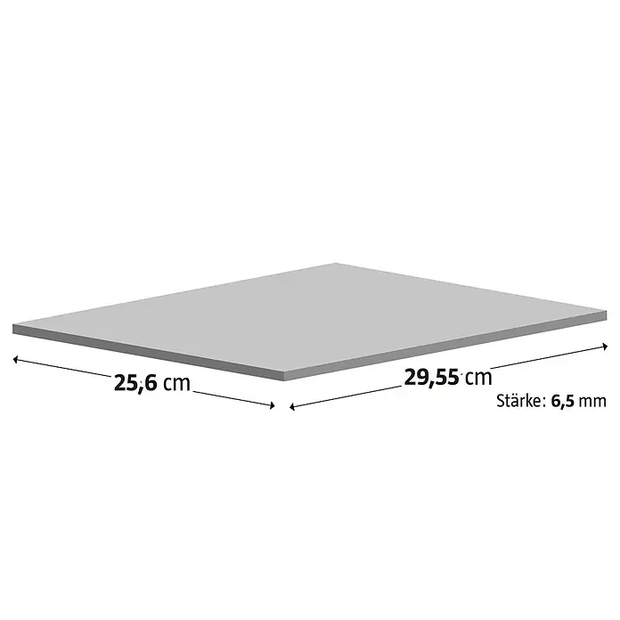 Mosaikfliese Hexagon CIM HX9 CT - 25,6 x 29,55 cm, Beige/Braun/Weiß, Matt - Graue rechteckige Platte mit den Maßen 25,6 cm x 29,55 cm und einer Stärke von 6,5 mm.