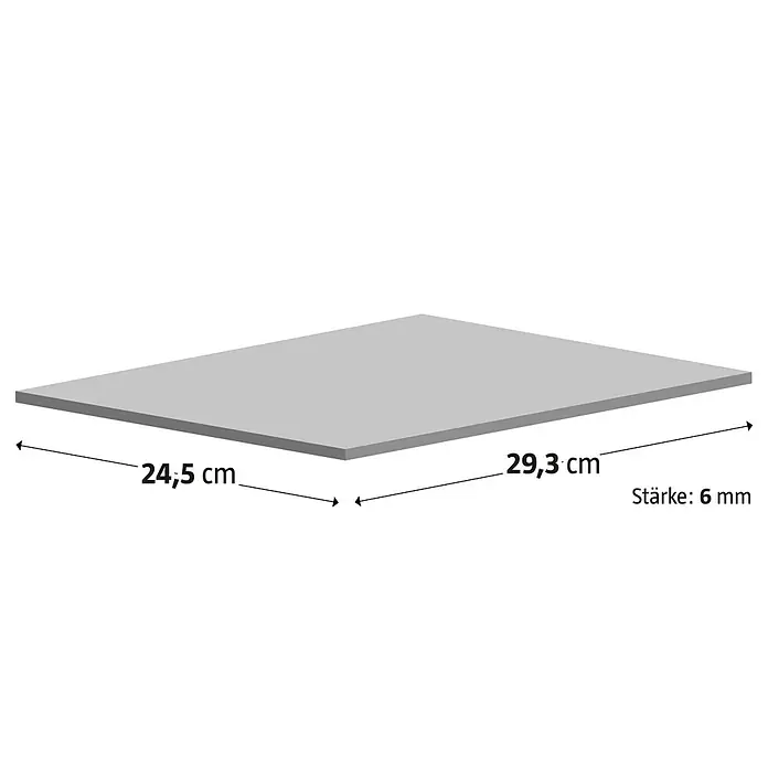 Mosaikfliese Florentiner Uni CLP 11WM - 29,3 x 24,5 cm, Weiß, Matt - Produktansicht mit den Maßen 24,5 cm x 29,3 cm und einer Stärke von 6 mm. Perfekt für diverse Anwendungen, leicht und stabil.