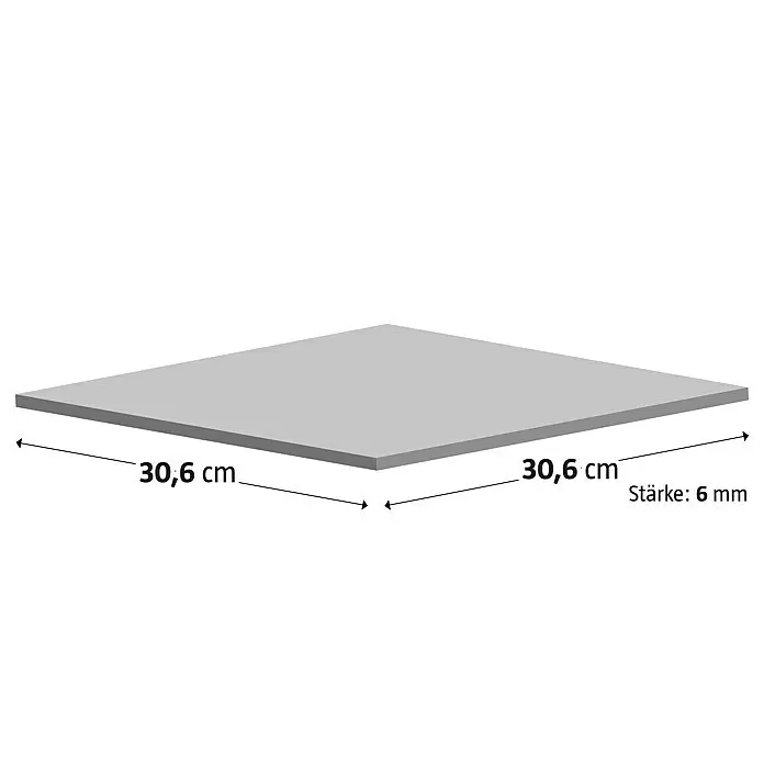 Mosaikfliese Quadrat Uni SAT 50930,6 x 30,6 cm, Grau, Matt