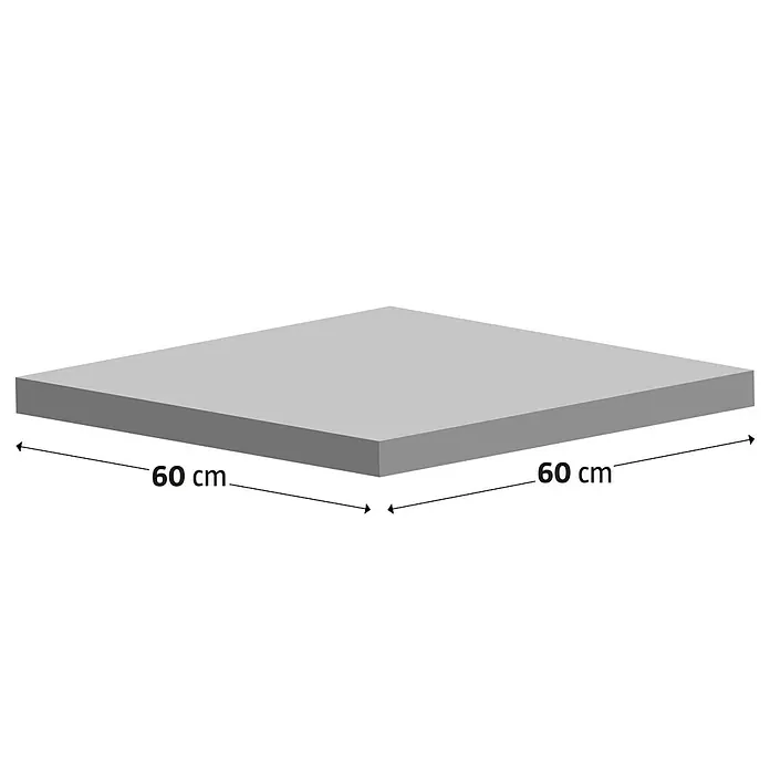 Feinsteinzeugfliese Manhattan Dark - 60 x 60 cm, Anthrazit, Matt - Produktbild eines quadratischen Pflastersteins, der 60 cm x 60 cm groß ist und für den Außenbereich geeignet ist.