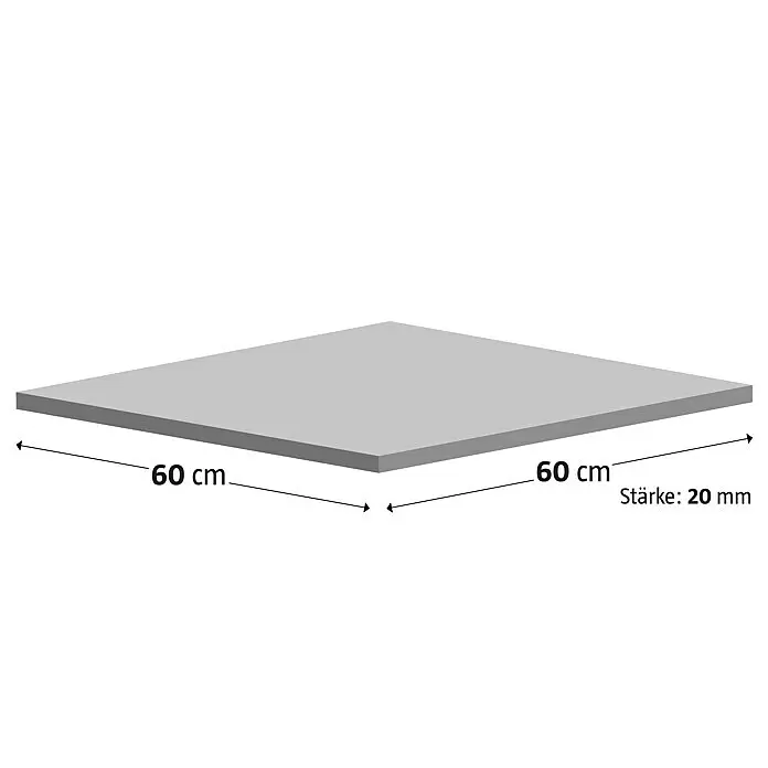 Terrassenfliese Garden Black Struktur59,7 x 59,7 x 2 cm, Schwarz, Matt