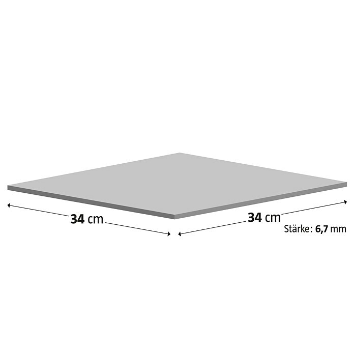 Steingutfliese Niagara (33,5 x 33,5 cm, Grau/Weiß, Matt)