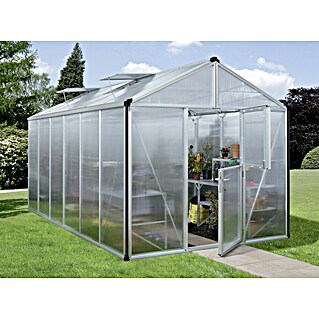 Vitavia Gewächshaus Zeus 11900 (Außenmaß inkl. Dachüberstand (B x T): 256 x 465 cm, 10 mm, Aluminium)