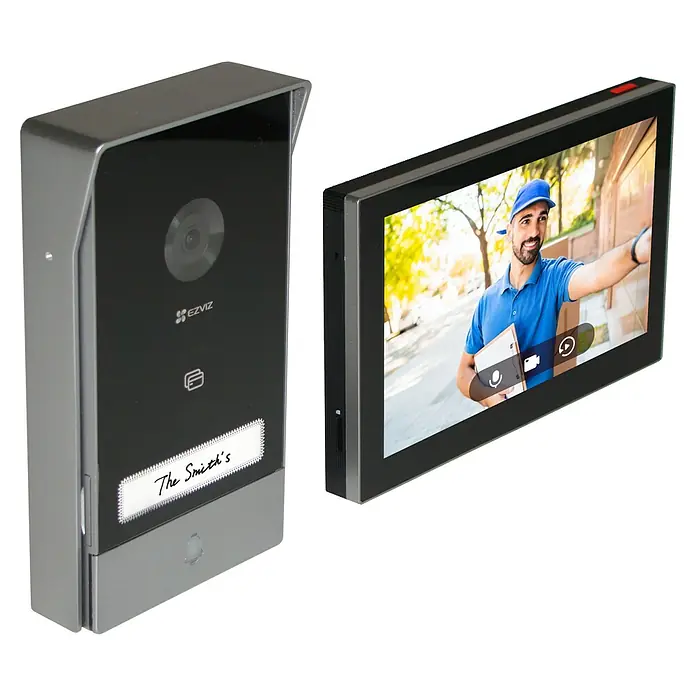 EZVIZ Farb-Video-Türsprechanlage HP7 - 2-Draht-Technik, Bildschirmgröße: 7 ", 1.024 x 600 Pixel - Intelligente Video-Türklingel mit Überwachungsmonitor. Mit dieser Türklingel verpassen Sie keine Besucher mehr.