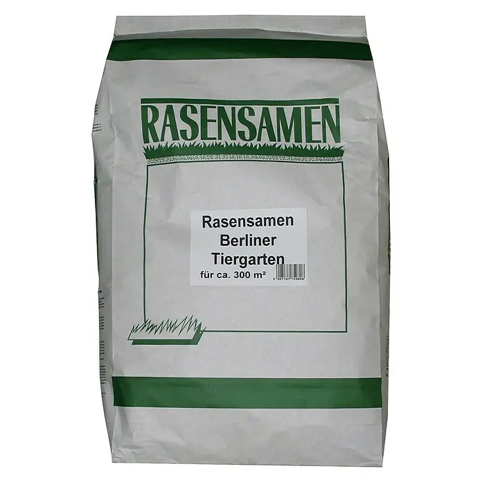 Rasensamen Berliner Tiergarten - 10 kg, 300 m² - Ein Sack Rasensamen Berliner Tiergarten, geeignet für ca. 300 m². Ideal für einen dichten und grünen Rasen im Garten.