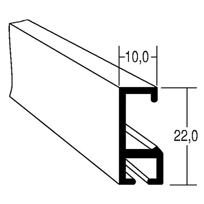 Nielsen Galerieschiene EconLänge: 2 m, Weiß Front View