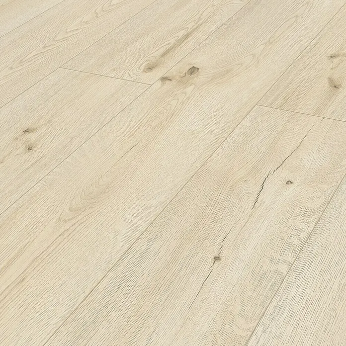Classen Designboden Pro Nature - Neiva, Landhausdiele, 1.290 x 246 x 4 mm - Helles Holzlaminat mit subtilen Maserungen und Astlöchern, ideal für ein modernes Raumdesign mit natürlicher Note.