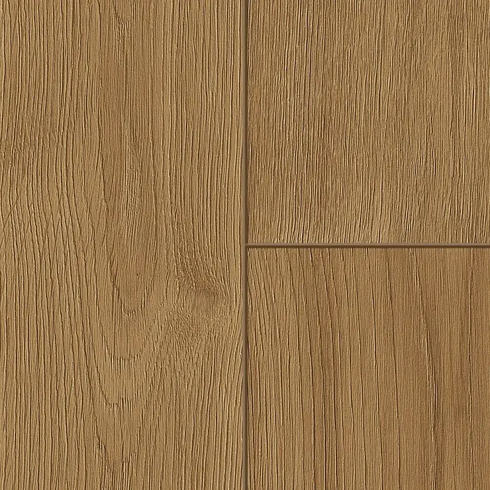 Classen Designboden Pro Nature - Barrow, Landhausdiele, 1.290 x 203 x 4 mm - Nahaufnahme von Holzlaminatboden mit Maserung und Paneeldetails, ideal für die Darstellung von Innenraumoberflächen.