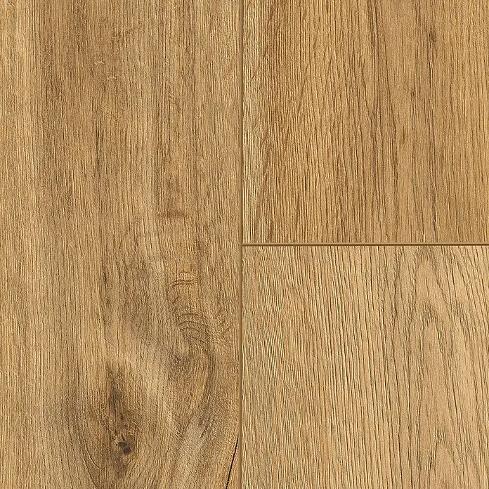 Classen Designboden Pro Nature - Soledad, Landhausdiele, 1.290 x 246 x 4 mm - Nahaufnahme von hellbraunem Laminatboden. Das Laminat hat eine deutlich sichtbare Holzmaserung und ein realistisches Aussehen.