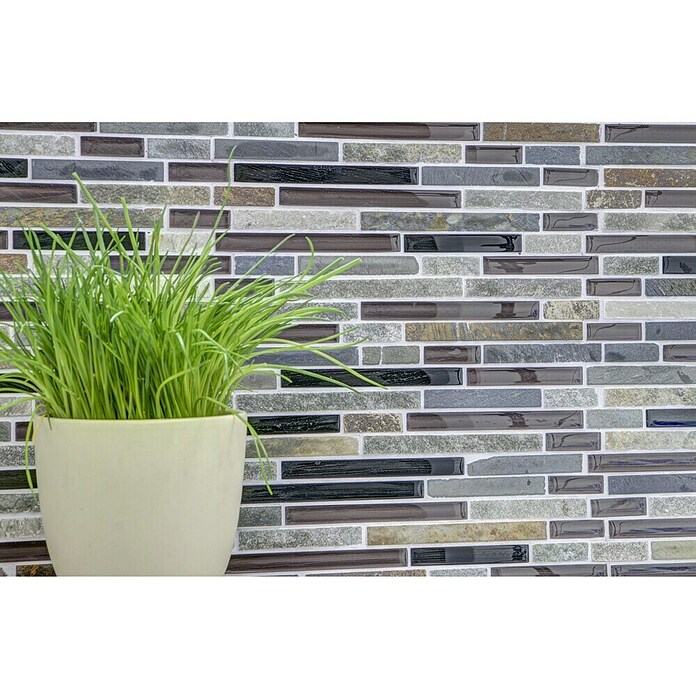 Mosaikfliese Crystal Mix  XCM MV788 (29,8 x 33,8 cm, Braun, Glänzend)
