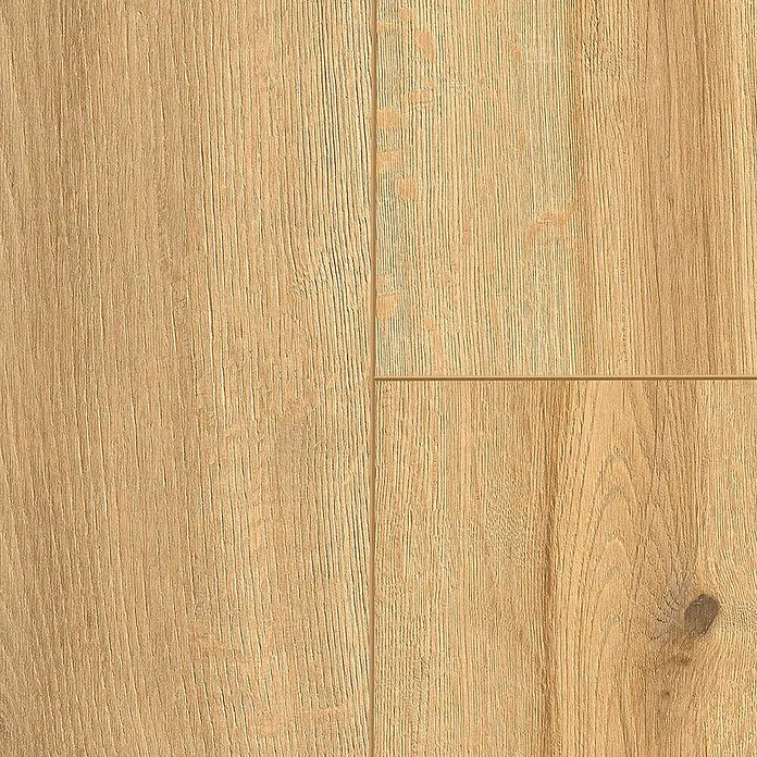 Classen Designbodenmuster Pro Nature Miranda - 246 x 200 x 4 mm, Landhausdiele - Nahaufnahme von hellem Laminatboden mit Holzmaserung und Fugen für ein natürliches Aussehen und eine einfache Installation.