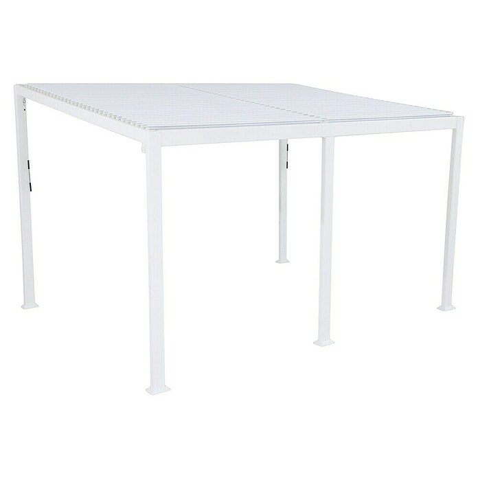 Sunfun Pérgola adosada Palma (L x An x Al: 300 x 400 x 255 cm, Blanco)