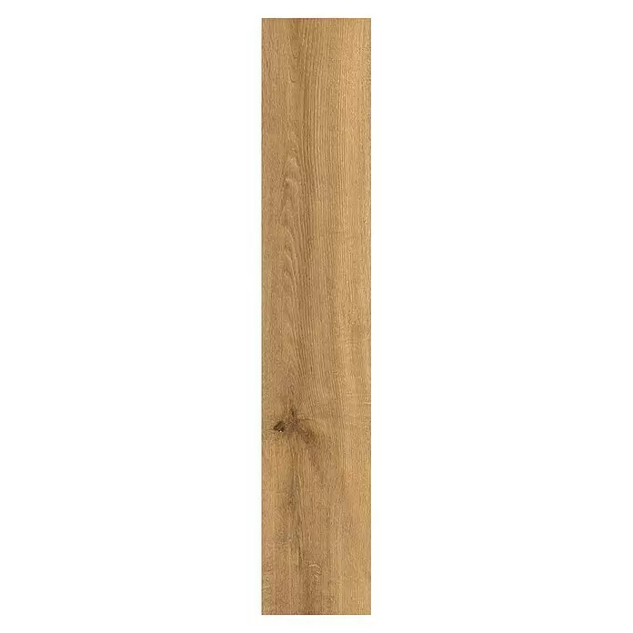 Classen Designboden Pro Nature - Soledad, Landhausdiele, 1.290 x 246 x 4 mm - Langes, hellbraunes Holzbrett mit natürlicher Maserung und Ast, geeignet als Bodenbelag.