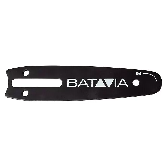 Batavia Ersatz-Schwert NEXXSAW V2 - 150 mm - Schwarze Schutzhülle für Kettensägenschiene, mit BATAVIA-Logo und Bedienungssymbol.