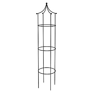 Rankhilfe Obelisk Chikugo (Ø x H: 57 x 220 cm, Stahl, Schwarz-Metallic)