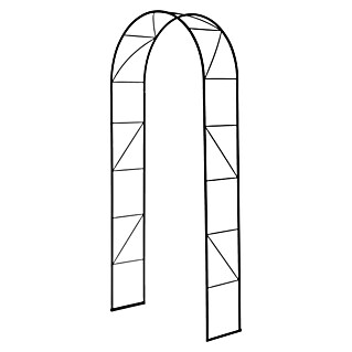 Rosenbogen Pisuegra (35 x 230 cm, Stahl, Schwarz-Metallic)