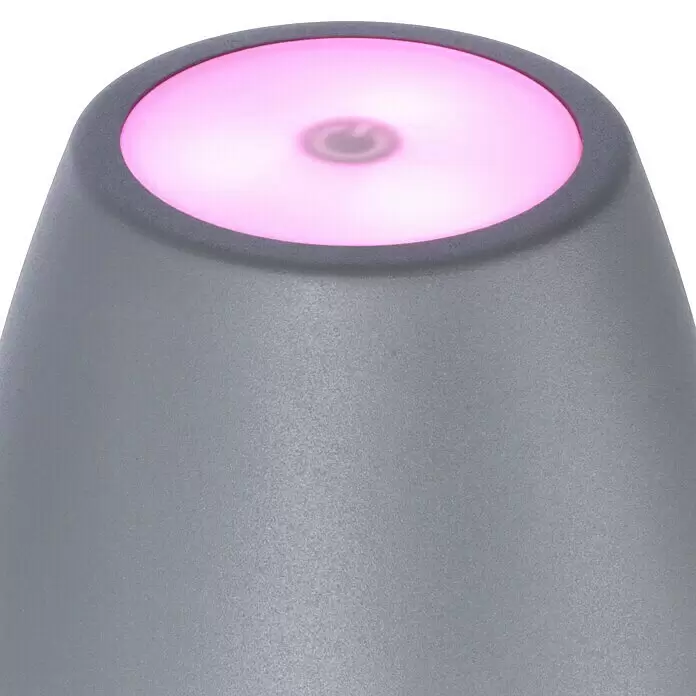 Lavida Akku-Tischleuchte Silea - 3,3 W, Anthrazit, Lichtfarbe: RGBW - Detailaufnahme