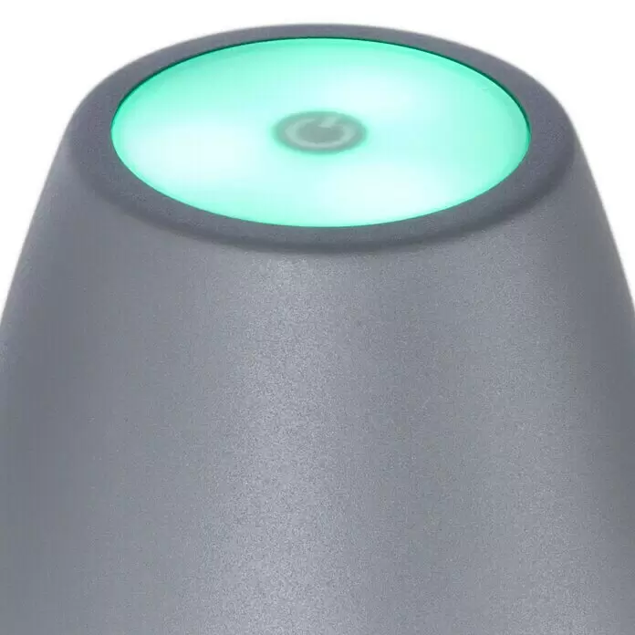 Lavida Akku-Tischleuchte Silea - 3,3 W, Anthrazit, Lichtfarbe: RGBW - Detailaufnahme