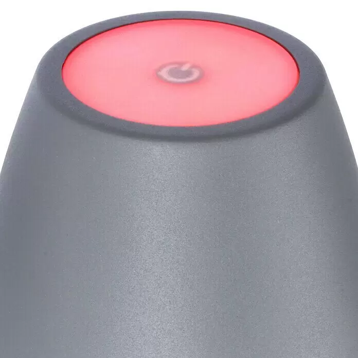 Lavida Akku-Tischleuchte Silea - 3,3 W, Anthrazit, Lichtfarbe: RGBW - Detailaufnahme