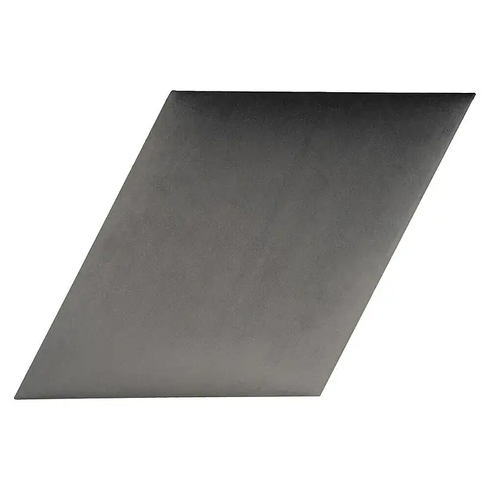 Fllow Wandpolster-Set Velvet C2 - 240 x 120 cm, Anthrazit - Grauer, rautenförmiger Akustik-Wandpaneel zur Schallabsorption und Verbesserung der Raumakustik. Stilvolles Design für Büro, Studio oder Wohnraum.